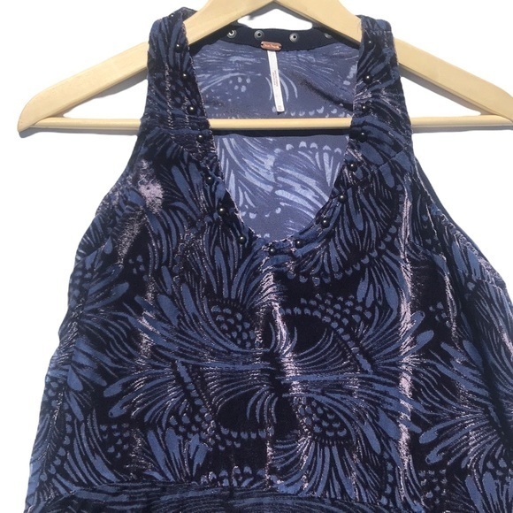 Free People Ellie Burnout Velvet Mini Swing Dress - Picture 9 of 11